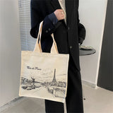 Large Canvas Shoulder Bag Women's Handbag Tote Beach Bag