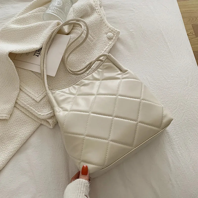 Large Capacity Shoulder Bag Ladies Handbags PU Leather Bucket Bags For Women