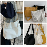 Large Capacity Canvas Shoulder Bag Women School Bag