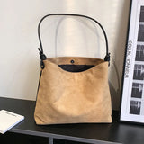 Large Capacity Women's Texture Shoulder Bags Western Style Tote Bag