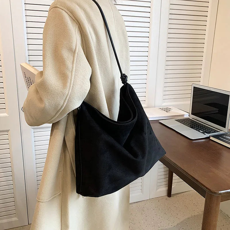 Large Capacity Women's Texture Shoulder Bags Western Style Tote Bag