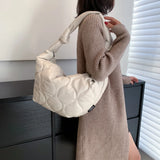 Quilted Shoulder Bag Women Large Capacity Handbag Tote Bags Padded Ladies Shoppe