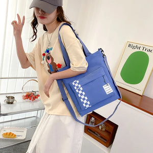Leisure Nylon Tote Bag Large Capacity Waterproof Lady Slope Bag