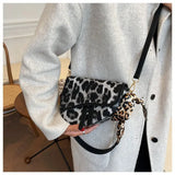 Leopard Print Handbags Tote Crossbody Shopping Bag
