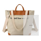 Letter Canvas Women Handbags Travel Outside Shopping Bag Leisure Tote Bag
