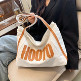 Letter Canvas Women Shoulder Bag Canvas Messenger Bag