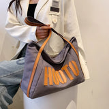 Letter Canvas Women Shoulder Bag Canvas Messenger Bag