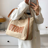 Letter Canvas Women Shoulder Bag Canvas Messenger Bag