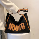 Letter Canvas Women Shoulder Bag Canvas Messenger Bag