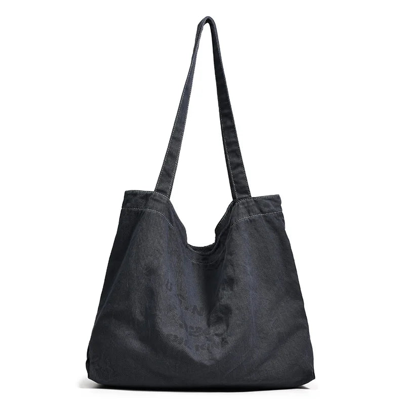 Canvas Women Bags Large Capacity Reusable Shopping Bag Retro Handbags