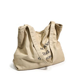 Canvas Women Bags Large Capacity Reusable Shopping Bag Retro Handbags