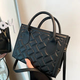 Lingge Clutch Bags High Handbags Leather Duffle Bag
