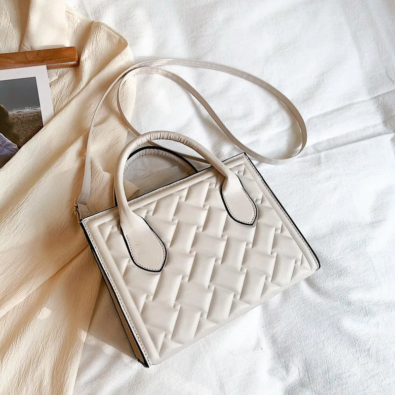 Lingge Clutch Bags High Handbags Leather Duffle Bag