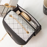 Embroidered Small Square Bag Shoulder Messenger Chain Handbag