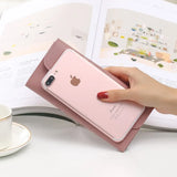Long Women Wallets Lady's PU Female Wallets Heart Photo Purse