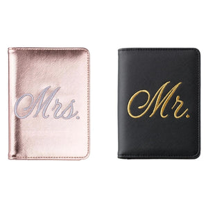 Mr and Mrs Passport Cover Set