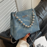 Women's Chain Shoulder Bag Crossbody Tote Handbag