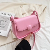 Small Leather Crossbody Bags Long Belt Female Shoulder Purses and Handbags