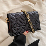 Women Diamond Grain Flap Crossbody Bag Silver Patent Leather Handbags