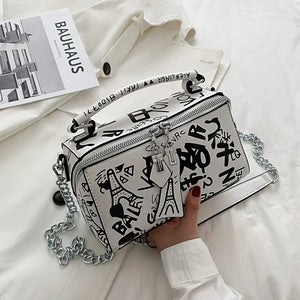 Graffiti Crossbody Handbag Shoulder Bag for Women