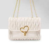Women's Crossbody Chain Bag Golden Straps Lightweight Shoulder Bag