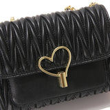 Women's Crossbody Chain Bag Golden Straps Lightweight Shoulder Bag