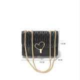 Women's Crossbody Chain Bag Golden Straps Lightweight Shoulder Bag
