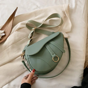 Vintage Crossbody Saddle Bag for Women