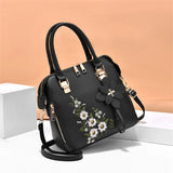 Embroidery Totes Bags Women Shoulder Bag Leather Hand Bags Ladies Crossbody Bag