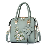 Embroidery Totes Bags Women Shoulder Bag Leather Hand Bags Ladies Crossbody Bag