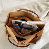 Braided Tote Bag High Women's PU Large Shoulder Bag