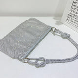 Hobo Shoulder Bag with Shining Rhinestones