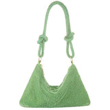 Hobo Shoulder Bag with Shining Rhinestones