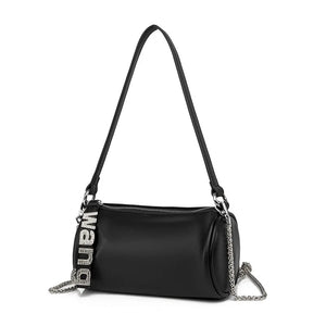 Women Leather Rhinestone Crossbody Bag Chain Shoulder Handbag Tote