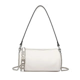 Women Leather Rhinestone Crossbody Bag Chain Shoulder Handbag Tote