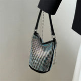 Diamonds Basket Bag Rhinestone Shoulder Crossbody Evening Party