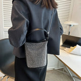 Diamonds Basket Bag Rhinestone Shoulder Crossbody Evening Party