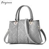 Vintage Leather Shoulder Bag Women Hairball Handbag
