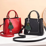Soft Tassel Shoulder Bag PU Stylish Crossbody Shoulder Bags