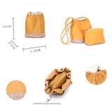 Soft Leather Bucket Bag Small Handheld Lady Handbag