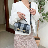 Women Shoulder Bag PVC Transparent Graffiti Ladies Purse Mint Green