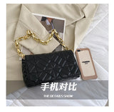Quilted Chain Shoulder Bag Clutch Handbag