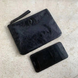 Mugler Makeup Bag Crack Hand Carrying Envelope Wash Bag