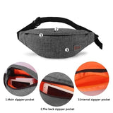 Men Waist Bag Pack Casual Money Phone Belt Bag Canvas Fanny Pouch