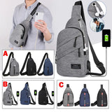 Men Women Nylon Waist Packs Sling Bag Crossbody Outdoor Sport Shoulder Chest