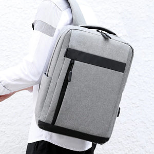 Men Backpack USB Charging Business Laptop Bag Nylon Rucksack
