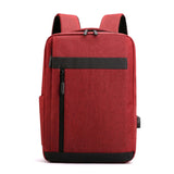 Men Backpack USB Charging Business Laptop Bag Nylon Rucksack