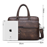 Men Briefcase Bag High Business Famous PU Leather Shoulder Messenger Bags