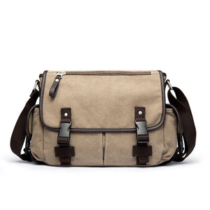 Men Casual Retro School Cross Body Bags Male Vintage Leisure Canvas Business Mes