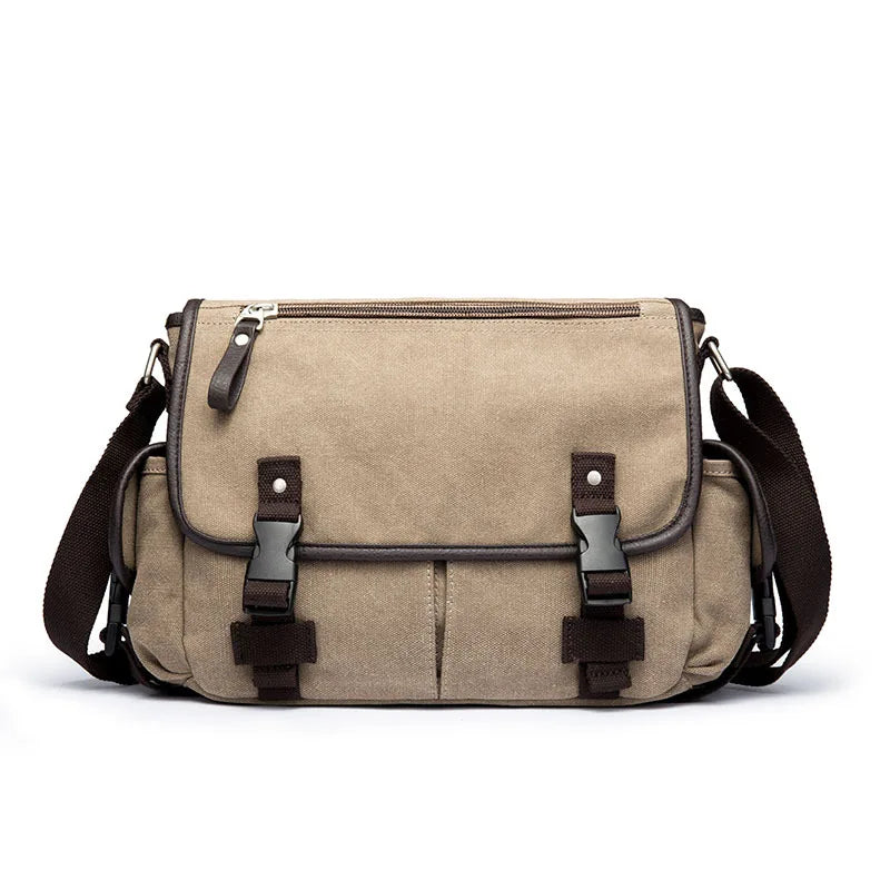 Men Casual Retro School Cross Body Bags Male Vintage Leisure Canvas Business Mes